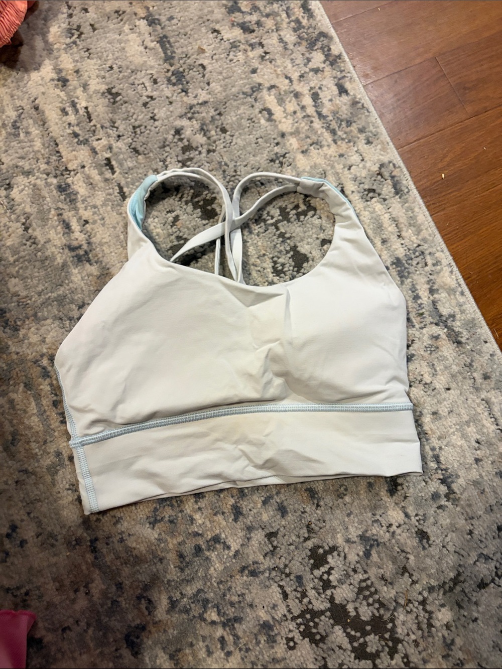 Light Blue Crisscross Back Sports Bra